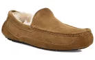 UGG Ascot Slipper Chestnut nazúvacie papuče gaštanové — produktová fotografia na bielom pozadí, bočný pohľad