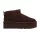 UGG Classic Ultra Mini Platform Boot Burnt Cedar dámske členkové topánky čokoládové — produktová fotografia na bielom pozadí, bočný pohľad