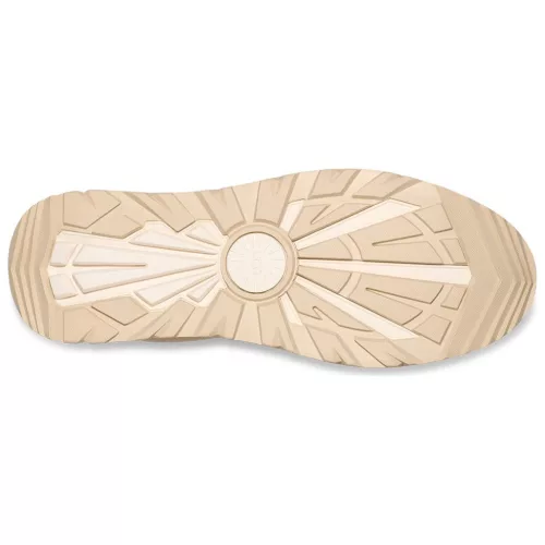 UGG CapTrail Low Light Beige nízke topánky béžové — produktová fotografia na bielom pozadí, bočný pohľad