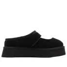 UGG Bea Mary Jane Black dámske čižmy čierne — produktová fotografia na bielom pozadí, bočný pohľad