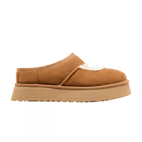 UGG Bea Mary Jane Chestnut dámske čižmy gaštanové — produktová fotografia na bielom pozadí, bočný pohľad