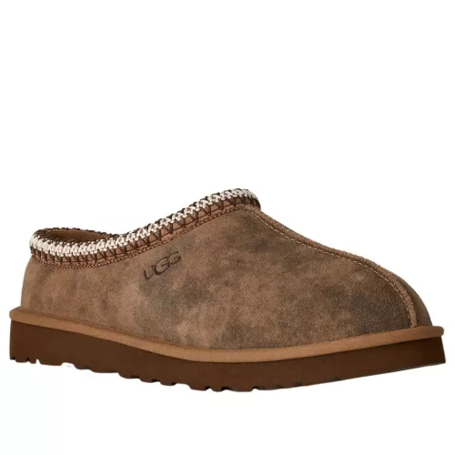 UGG Tasman Baxter Slipper Burnt Olive nazúvacie papuče olivové — produktová fotografia na bielom pozadí, bočný pohľad