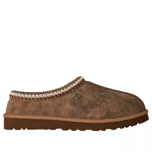 UGG Tasman Baxter Slipper Burnt Olive nazúvacie papuče olivové — produktová fotografia na bielom pozadí, bočný pohľad