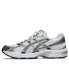 ASICS Gel-1130 White Pure Silver nízke streetové tenisky biele-strieborné — produktová fotografia na bielom pozadí, bočný pohľad