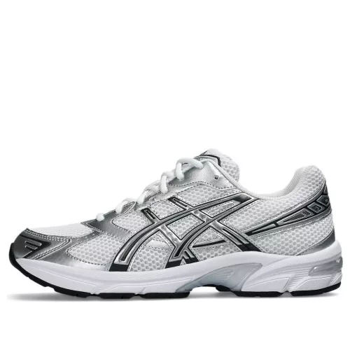 ASICS Gel-1130 White Pure Silver nízke streetové tenisky biele-strieborné — produktová fotografia na bielom pozadí, bočný pohľad