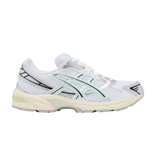 ASICS Gel-1130 White Mint Tint dámske nízke streetové tenisky biele-mentolové — produktová fotografia na bielom pozadí, bočný pohľad