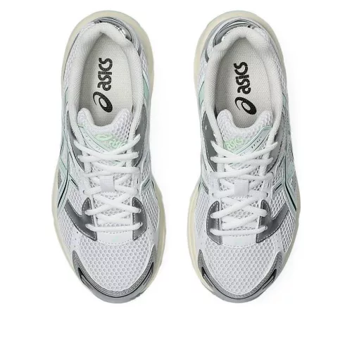 ASICS Gel-1130 White Mint Tint dámske nízke streetové tenisky biele-mentolové — produktová fotografia na bielom pozadí, bočný pohľad