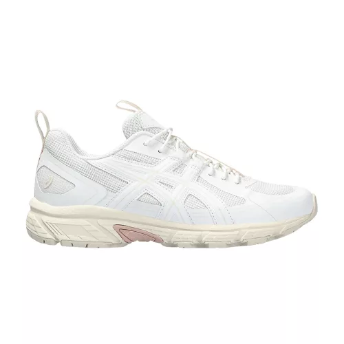 ASICS Gel-Venture 6 NS White White dámske nízke streetové tenisky biele — produktová fotografia na bielom pozadí, bočný pohľad