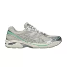 ASICS GT-2160 Smoke Grey Peppermint nízke streetové tenisky sivé — produktová fotografia na bielom pozadí, bočný pohľad