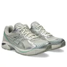 ASICS GT-2160 Smoke Grey Peppermint nízke streetové tenisky sivé — produktová fotografia na bielom pozadí, bočný pohľad