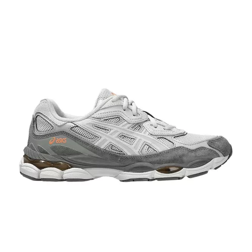 ASICS Gel-NYC Cloud Grey Cement Grey nízke streetové tenisky sivé — produktová fotografia na bielom pozadí, bočný pohľad