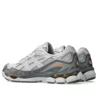 ASICS Gel-NYC Cloud Grey Cement Grey nízke streetové tenisky sivé — produktová fotografia na bielom pozadí, bočný pohľad