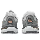 ASICS Gel-NYC Cloud Grey Cement Grey nízke streetové tenisky sivé — produktová fotografia na bielom pozadí, bočný pohľad