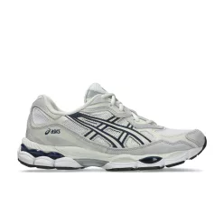 Asics Gel-NYC White Midnight nízke streetové tenisky biele — produktová fotografia na bielom pozadí, bočný pohľad