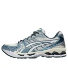 ASICS Gel-Kayano 14 Cream Raw Indigo nízke streetové tenisky indigové-krémové — produktová fotografia na bielom pozadí, bočný pohľad