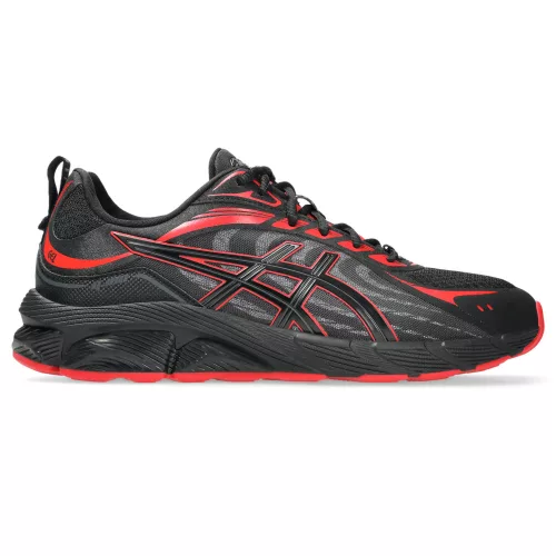 ASICS Gel-Quantum 180 VIII Black Classic Red nízke streetové tenisky čierne-červené — produktová fotografia na bielom pozadí, bočný pohľad