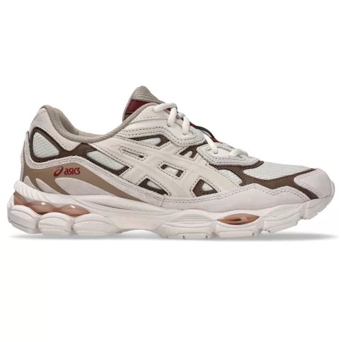 ASICS Gel-NYC Mineral Beige nízke streetové tenisky béžové — produktová fotografia na bielom pozadí, bočný pohľad