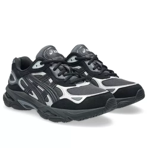 ASICS Gel-NYC 2.0 Graphite Grey Black nízke streetové tenisky sivé-čierne — produktová fotografia na bielom pozadí, bočný pohľad