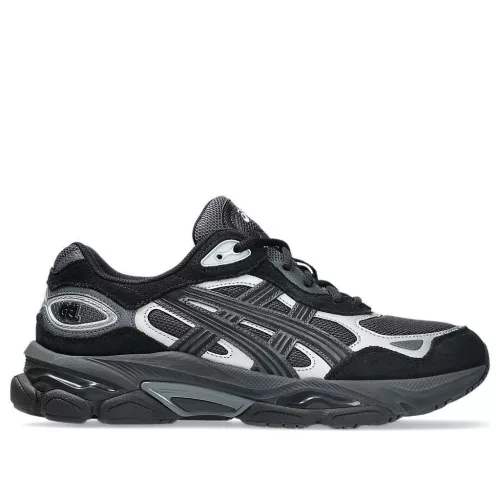 ASICS Gel-NYC 2.0 Graphite Grey Black nízke streetové tenisky sivé-čierne — produktová fotografia na bielom pozadí, bočný pohľad
