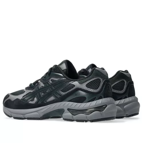 ASICS Gel-NYC Graphite Grey Black detské nízke streetové tenisky sivé-čierne — produktová fotografia na bielom pozadí, bočný pohľad