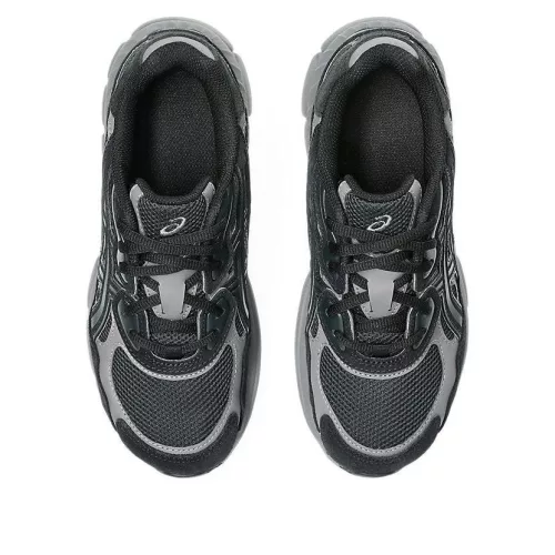 ASICS Gel-NYC Graphite Grey Black detské nízke streetové tenisky sivé-čierne — produktová fotografia na bielom pozadí, bočný pohľad