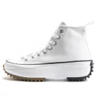 Converse Run Star Hike Hi White Black Gum vysoké streetové tenisky biele-čierne — produktová fotografia na bielom pozadí, bočný pohľad