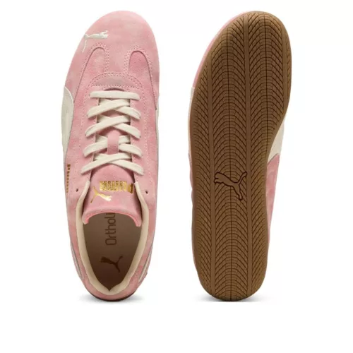 Puma Speedcat Faded Carnation Pink Alpine Snow nízke streetové tenisky ružové — produktová fotografia na bielom pozadí, bočný pohľad