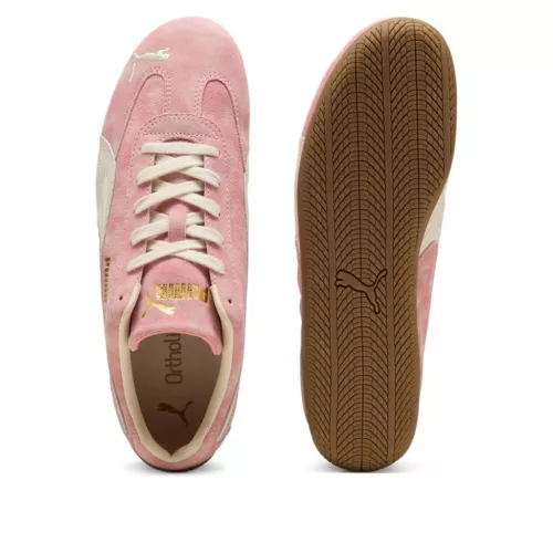Puma Speedcat Faded Carnation Pink Alpine Snow nízke streetové tenisky ružové — produktová fotografia na bielom pozadí, bočný pohľad