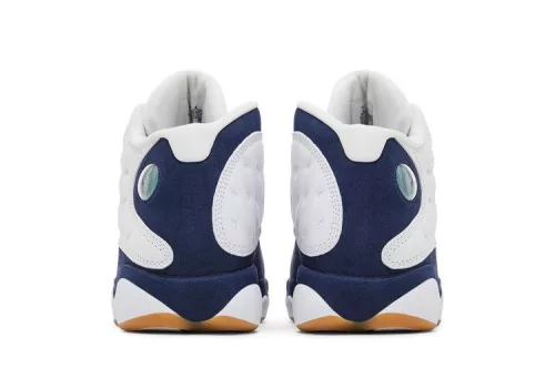 Jordan 13 Retro Midnight Navy pánske vysoké basketbalové topánky biele tmavomodré svetlohnedé