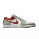 Jordan 1 Low Jade Horizon nízke streetové tenisky — produktová fotografia na bielom pozadí, bočný pohľad