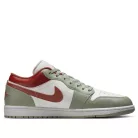 Jordan 1 Low Jade Horizon nízke streetové tenisky — produktová fotografia na bielom pozadí, bočný pohľad
