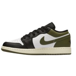 Air Jordan 1 Low 'Black Toe Medium Olive'