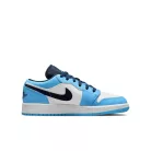 Jordan 1 Low UNC detské nízke streetové tenisky — produktová fotografia na bielom pozadí, bočný pohľad