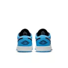 Jordan 1 Low UNC detské nízke streetové tenisky — produktová fotografia na bielom pozadí, bočný pohľad