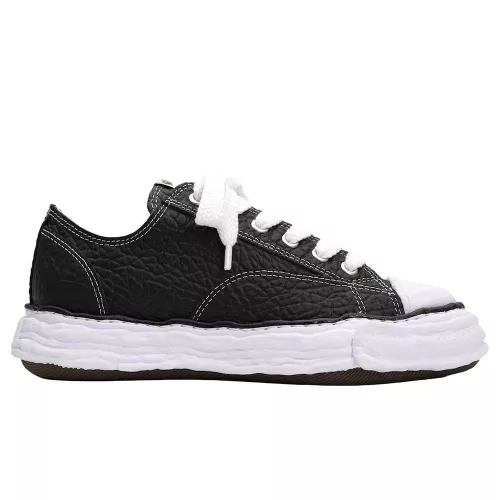 Maison Mihara Yasuhiro Peterson 23 OG Sole Monster Leather Low Black White pánske nízke mestské tenisky čierne biele