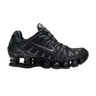 Nike Shox TL Black Max Orange dámske nízke streetové tenisky čierne-oranžové — produktová fotografia na bielom pozadí, bočný pohľad