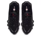 Nike Shox TL Black Max Orange dámske nízke streetové tenisky čierne-oranžové — produktová fotografia na bielom pozadí, bočný pohľad