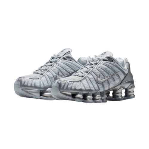 Nike Shox TL 'Chrome' Alacsony Szárú Utcai Sneaker Ezüst-Fehér Metál – 4 Shox Rugóoszlop Futurisztikus
