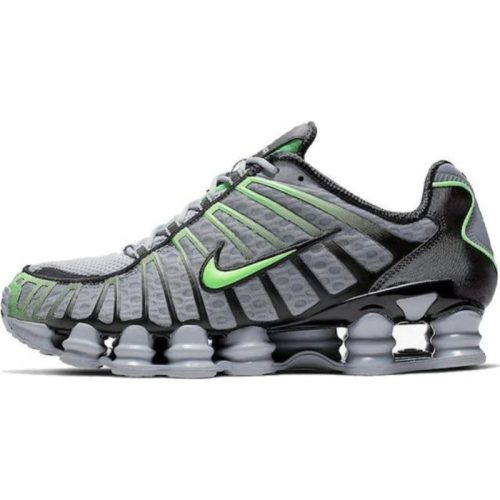 Nike Shox TL 'Wolf Grey Lime' Alacsony Szárú Utcai Sneaker Szürke-Lime Zöld – 4 Shox Rugóoszlop Y2K