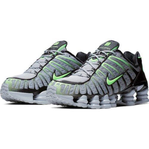 Nike Shox TL 'Wolf Grey Lime' Alacsony Szárú Utcai Sneaker Szürke-Lime Zöld – 4 Shox Rugóoszlop Y2K