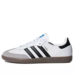adidas Samba OG Cloud White Core Black nízke streetové tenisky biele-čierne — produktová fotografia na bielom pozadí, bočný pohľad