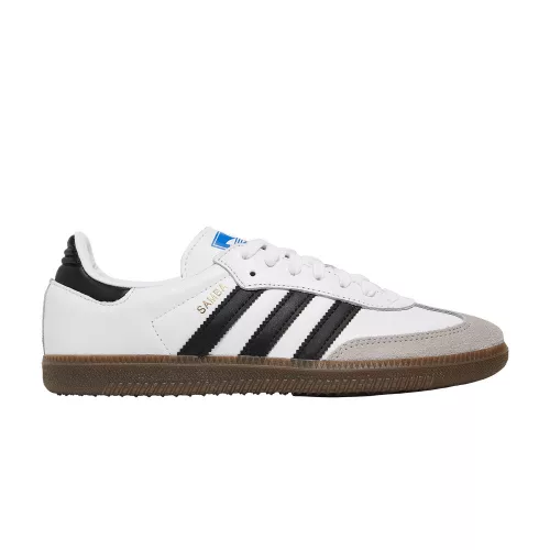 adidas Samba OG Cloud White Core Black nízke streetové tenisky biele-čierne — produktová fotografia na bielom pozadí, bočný pohľad