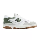 New Balance 550 White Nori nízke streetové tenisky biele — produktová fotografia na bielom pozadí, bočný pohľad