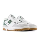 New Balance 550 White Nori nízke streetové tenisky biele — produktová fotografia na bielom pozadí, bočný pohľad