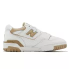 New Balance 550 White Incense dámske nízke streetové tenisky biele — produktová fotografia na bielom pozadí, bočný pohľad