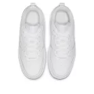 Nike Court Borough 2 White detské nízke streetové tenisky biele — produktová fotografia na bielom pozadí, bočný pohľad
