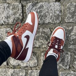 Jordan 1 Mid 'Dusty Peach Night Maroon'