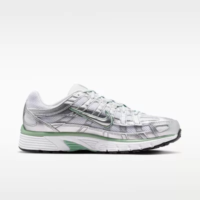 Nike P-6000 Metallic Silver White Steam (Women's) dámske nízke mestské tenisky strieborné biele