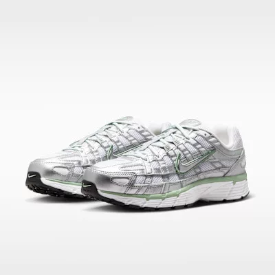 Nike P-6000 Metallic Silver White Steam (Women's) dámske nízke mestské tenisky strieborné biele