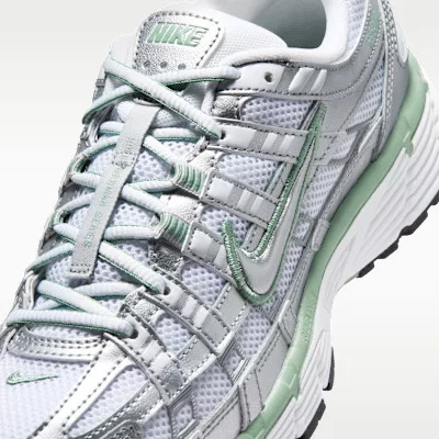 Nike P-6000 Metallic Silver White Steam (Women's) dámske nízke mestské tenisky strieborné biele